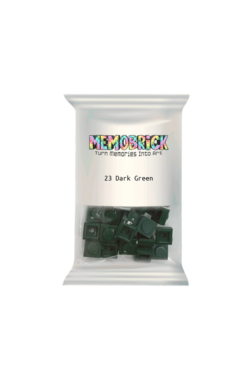 Bag of bricks- Dark Green 23 - Memobrick