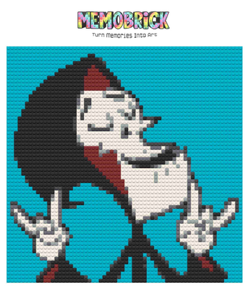 THE GRIM REAPER - THE GRIM ADVENTURES OF BILLY & MANDY HOME DECOR BRICKED MOSAIC PORTRAIT 20X20