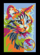 Abstract Cat Bricked Mosaic Home Decor 20x30" — photo 1