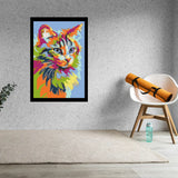 Abstract Cat Bricked Mosaic Home Decor 20x30" — photo 2