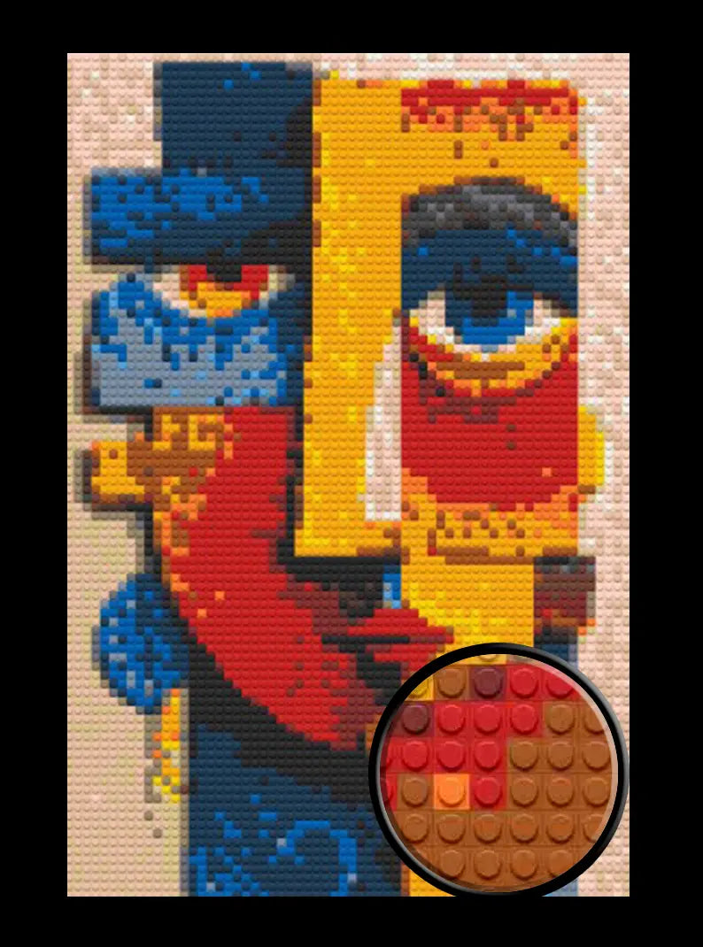Cubist Face Brick Mosaic Art Kit - 20x30 in DIY Wall Decor