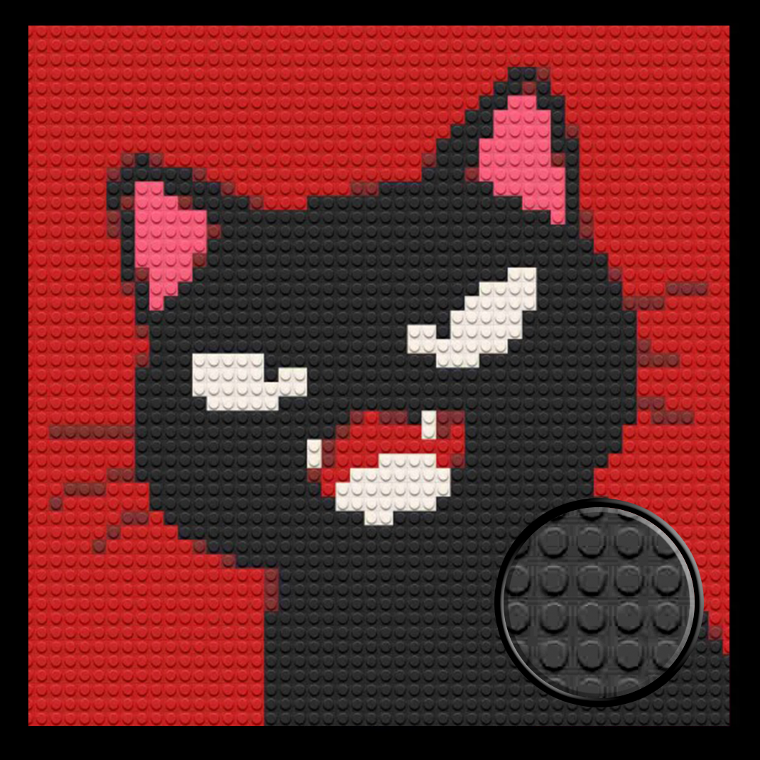 Angry-Black-Cat-Home-Decoration-Bricked-Mosaic-Portrait-16x16