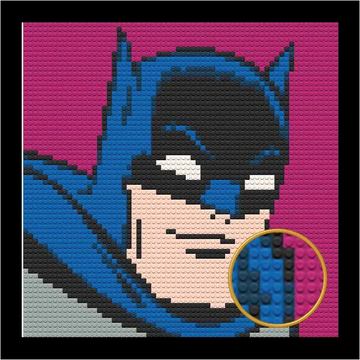 BATMAN BRICKED MOSAIC PORTRAIT 20X20 Memobrick