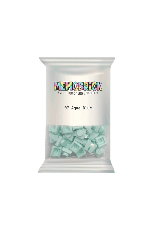 Bag of Bricks- Aqua Blue 07 - Memobrick