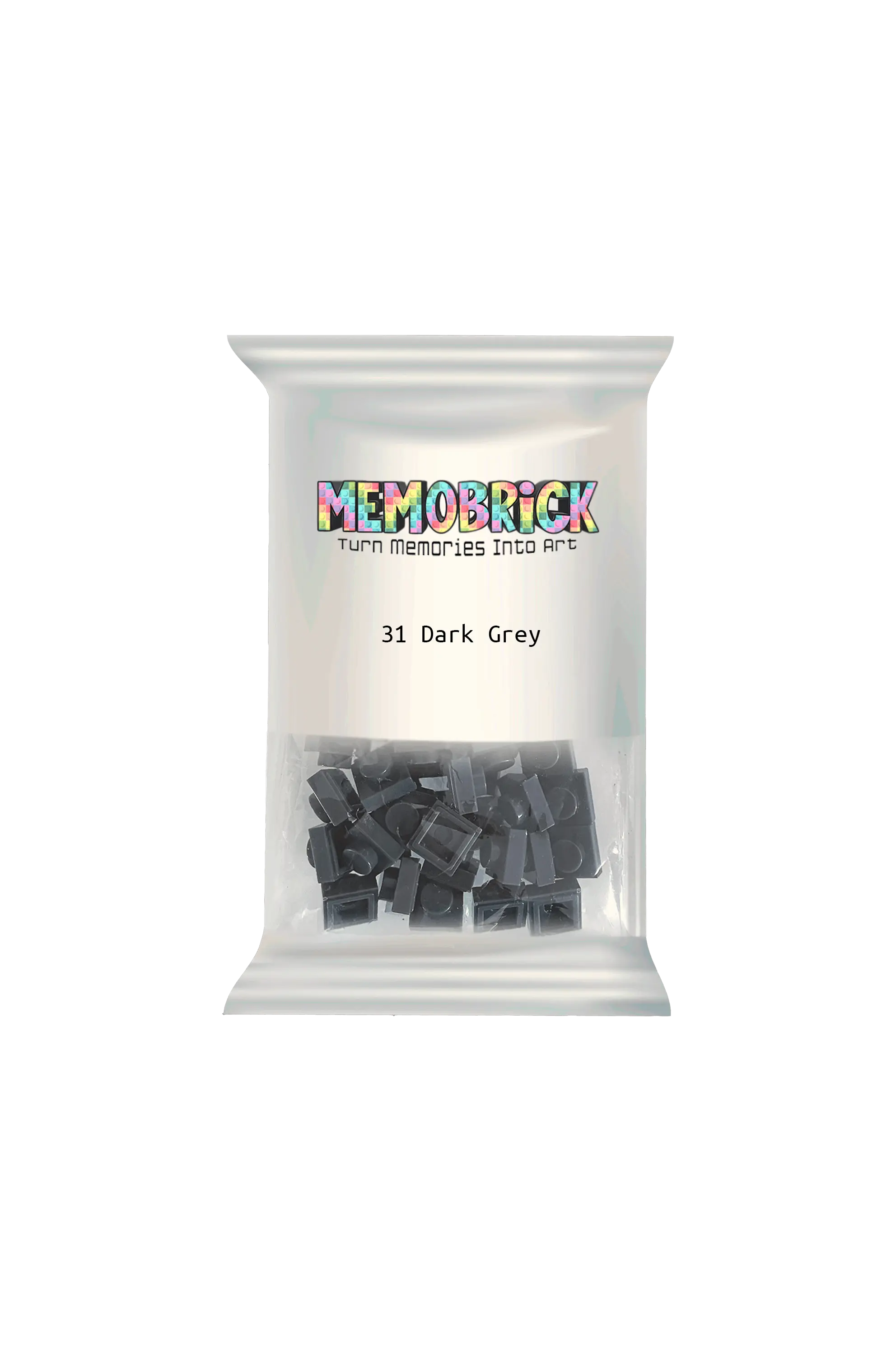 Bag of Bricks - Dark Grey 31 - Memobrick