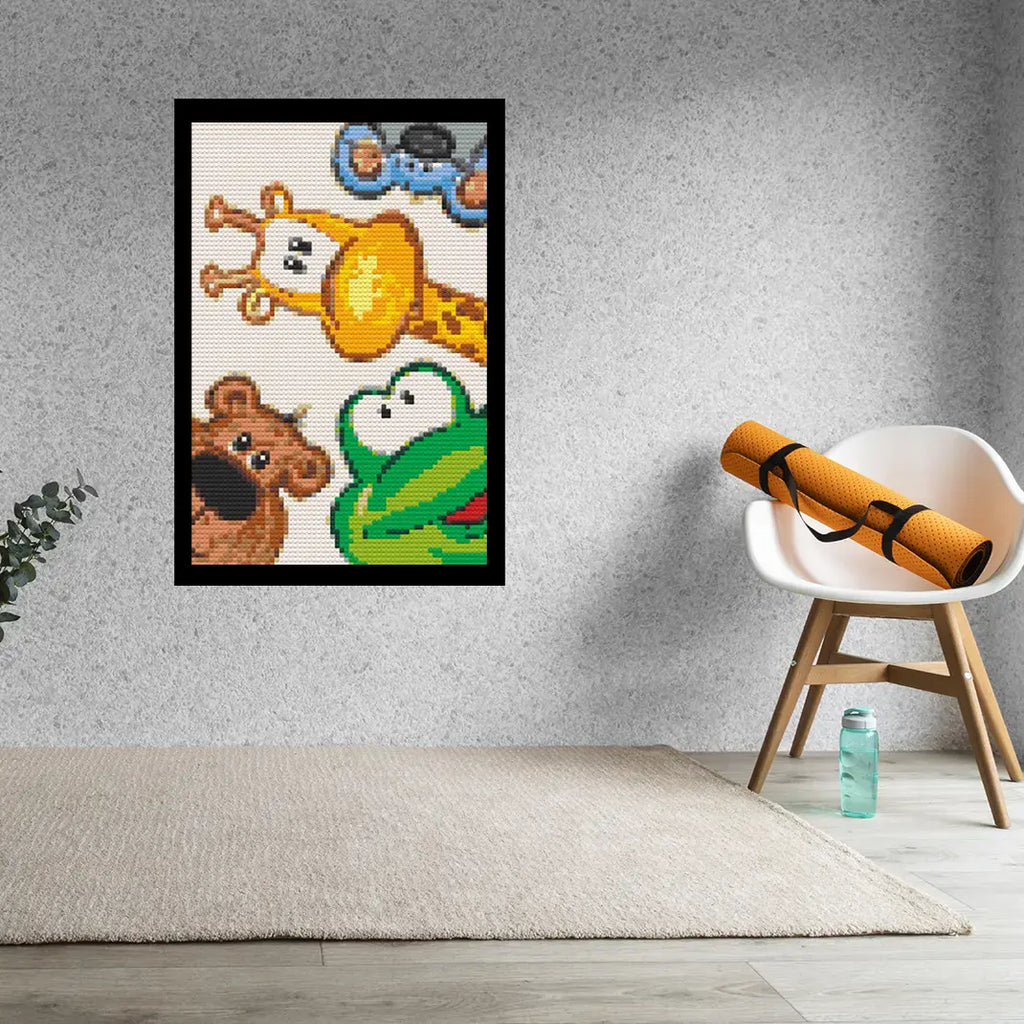 Beasties Furever Bricked Mosaic Home Decor 20x30" - Memobrick