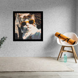 Cat Selfie Home decoration Bricked Mosaic Portrait 16x16" — photo 2