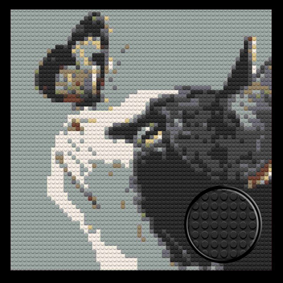 Cat and Butterfly Brick Mosaic Art Kit - 20x20 in DIY Wall Decor