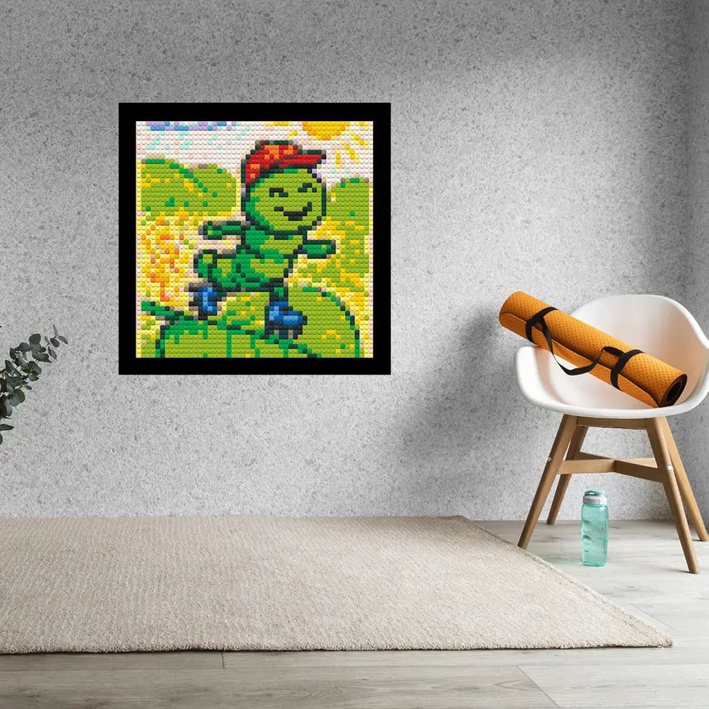 Cute Caterpillar Home decoration Bricked Mosaic Portrait 16x16"