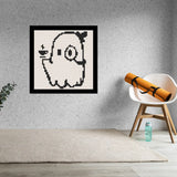 Cute Ghost Line Art Brick Mosaic Art Kit - 16x16 in DIY Wall Decor — photo 2