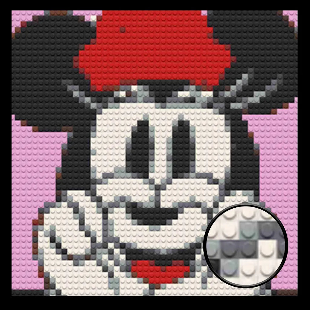 Disney Minnie Mouse Decor Art Piece Bricked Mosaic 16x16