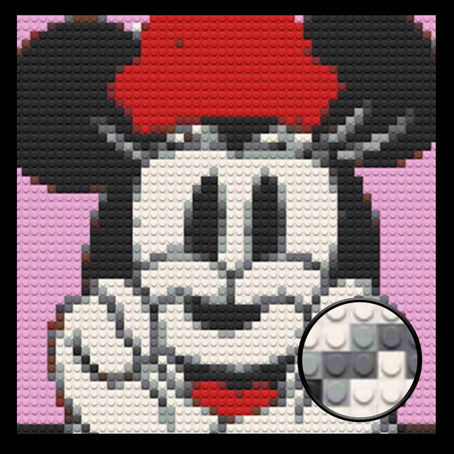 Disney Minnie Mouse Decor Art Piece Bricked Mosaic 16x16