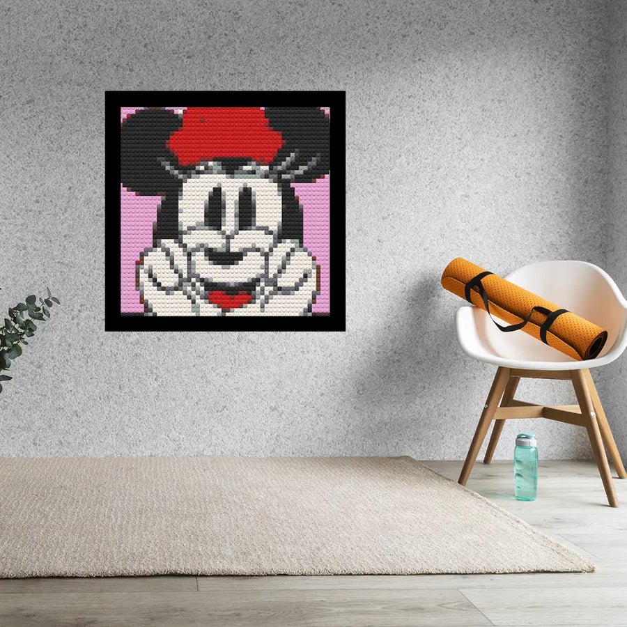 Disney Minnie Mouse Decor Art Piece Bricked Mosaic 16x16