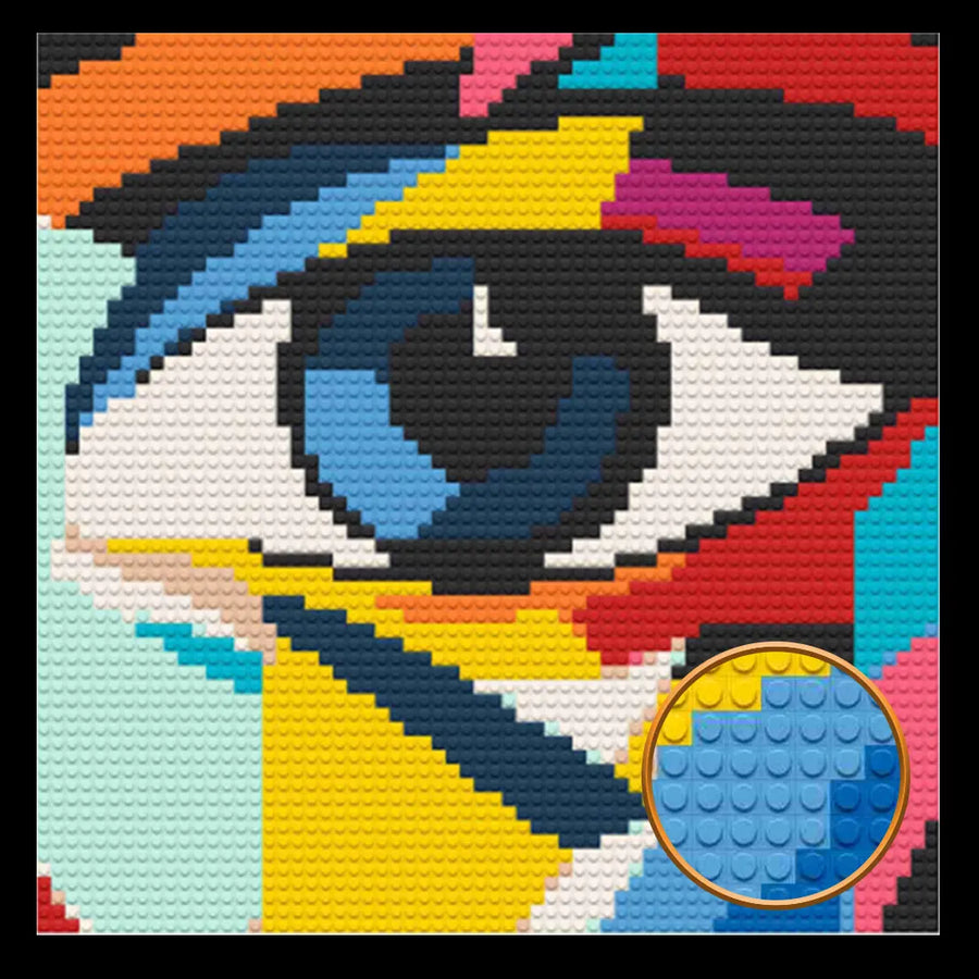 EYE ABSTRACT ART  Home Decor Bricked Mosaic 20x20 Memobrick