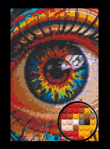Rainbow Eye Brick Mosaic Art Kit - 20x30 in DIY Wall Decor — photo 1