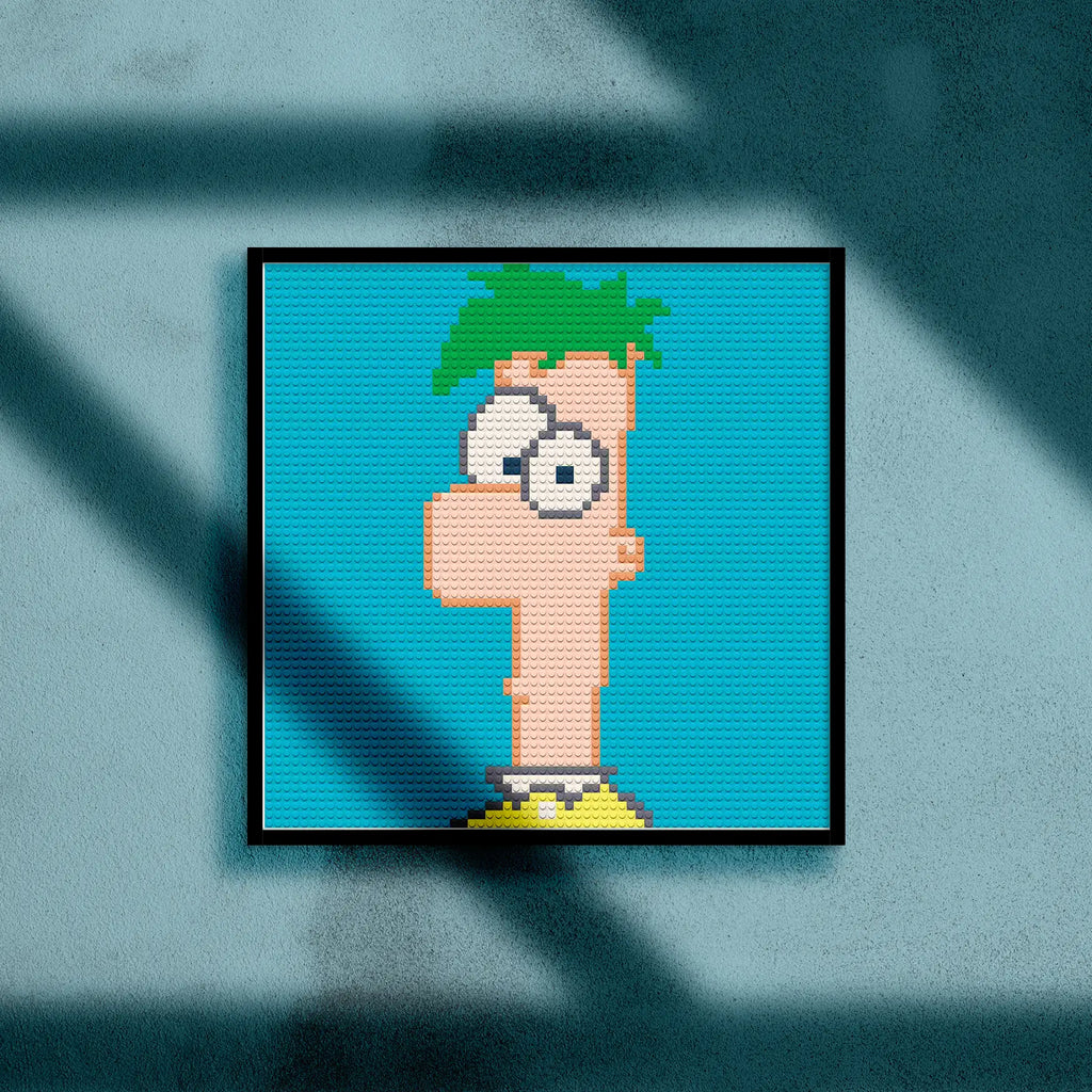 FERB BRICKED MOSAIC PORTRAIT 20X20 Memobrick