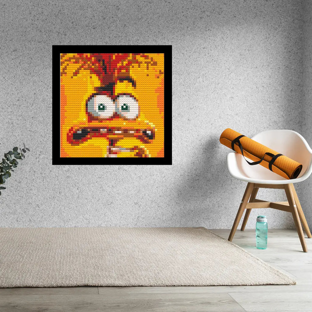 Inside Out Anxiety Decor Art Piece Bricked Mosaic 16x16" Memobrick