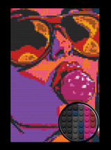 Lollipop Kiss Pop Art Brick Mosaic Art Kit - 20x30 in DIY Wall Decor — photo 1