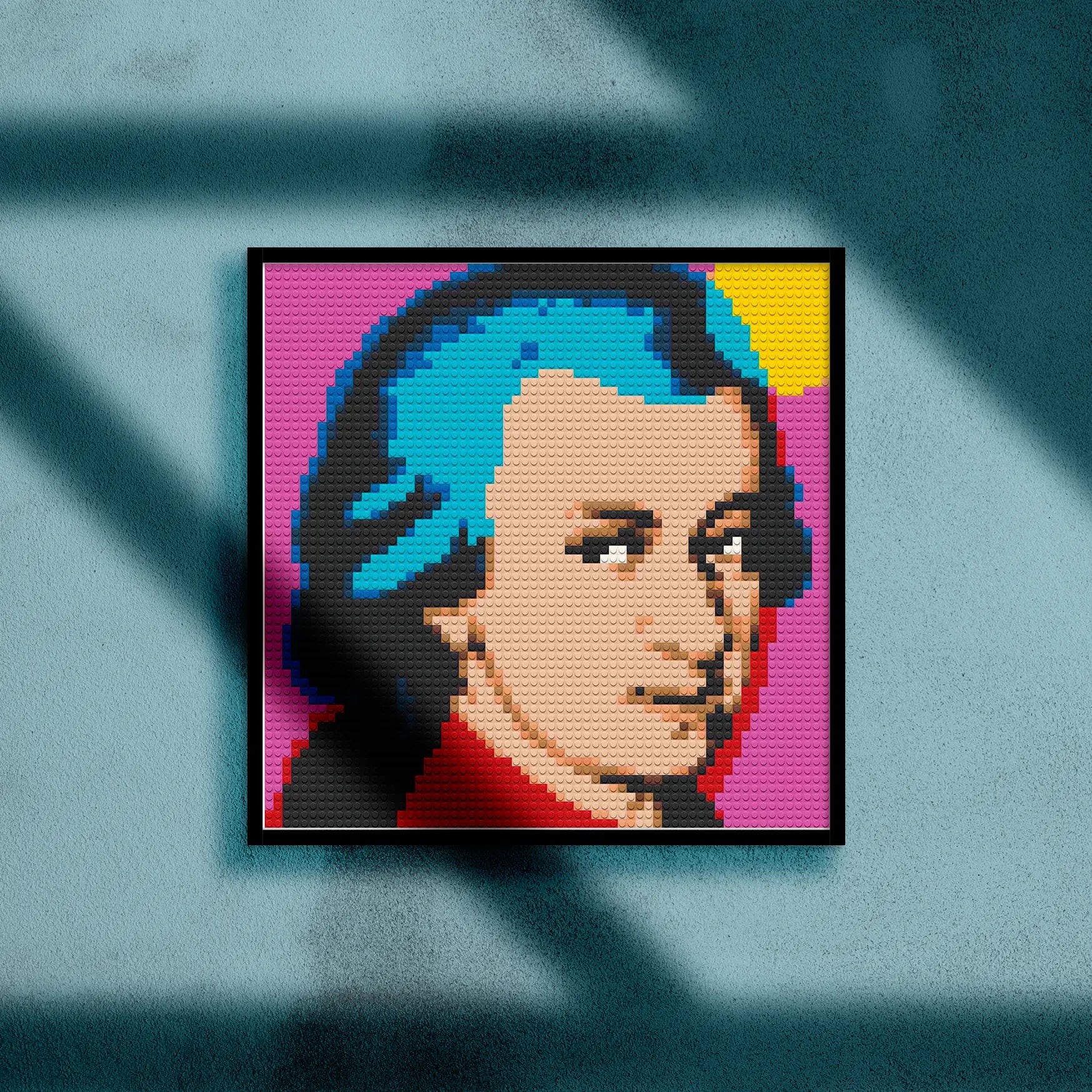 MOZART POP ART BRICKED MOSAIC PORTRAIT 20X20 Memobrick