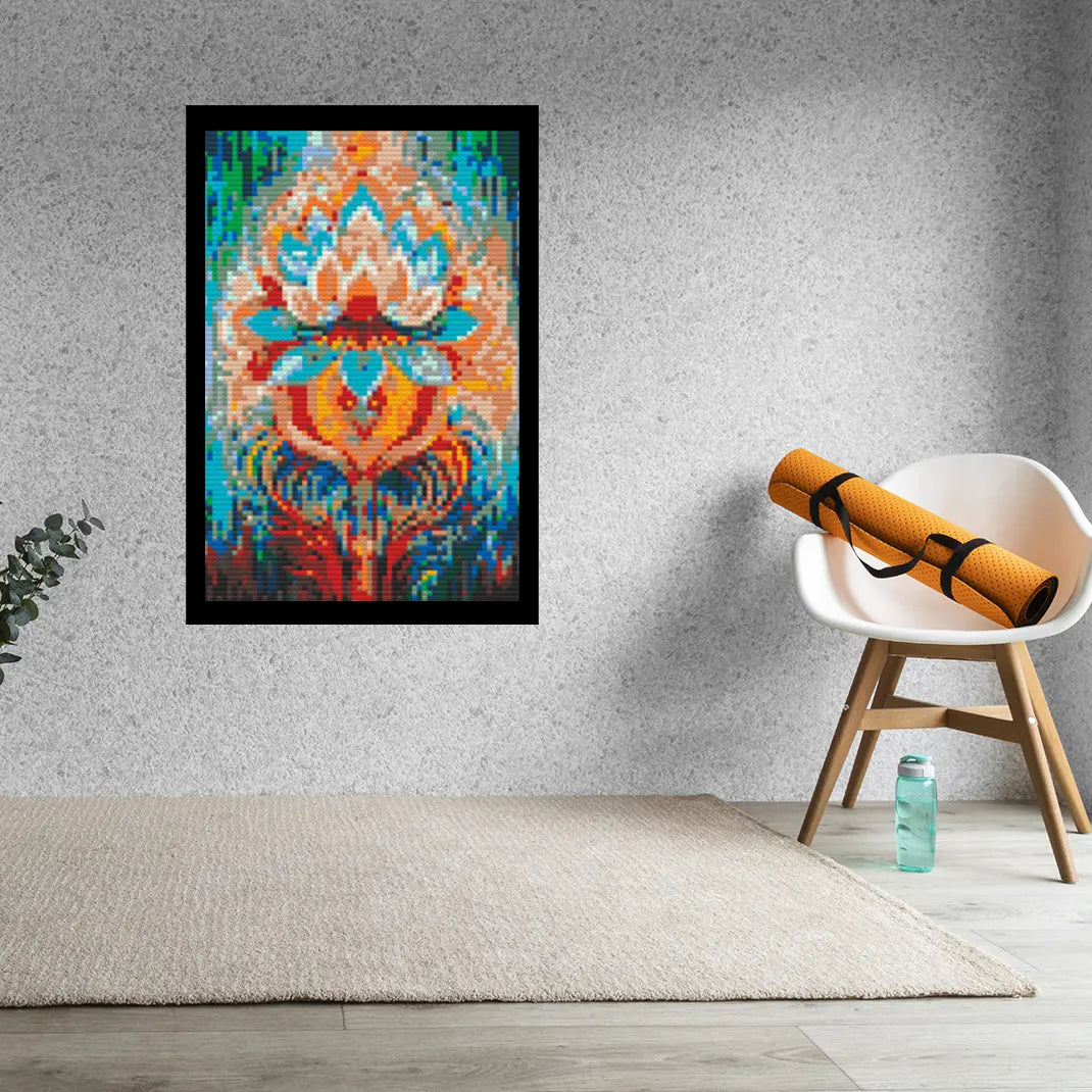 Mandala Abstract Bricked Mosaic Home Decor 20x30" Memobrick