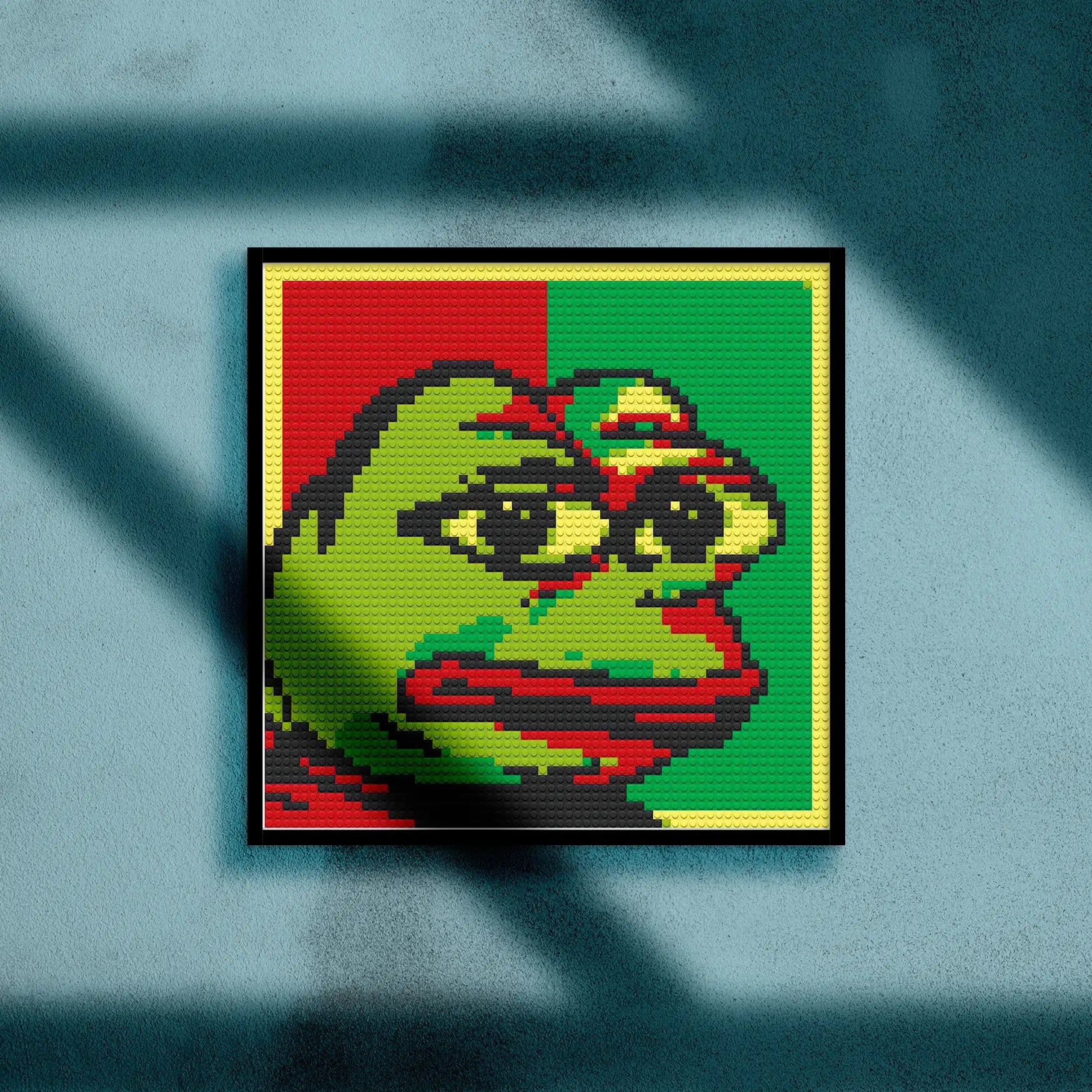 pepeプラカゴ PEPE POP ART BRICKED MOSAIC PORTRAIT 20X20 | Memobrick