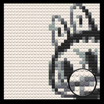Peaking Labubu Home decoration Bricked Mosaic Portrait 10x10