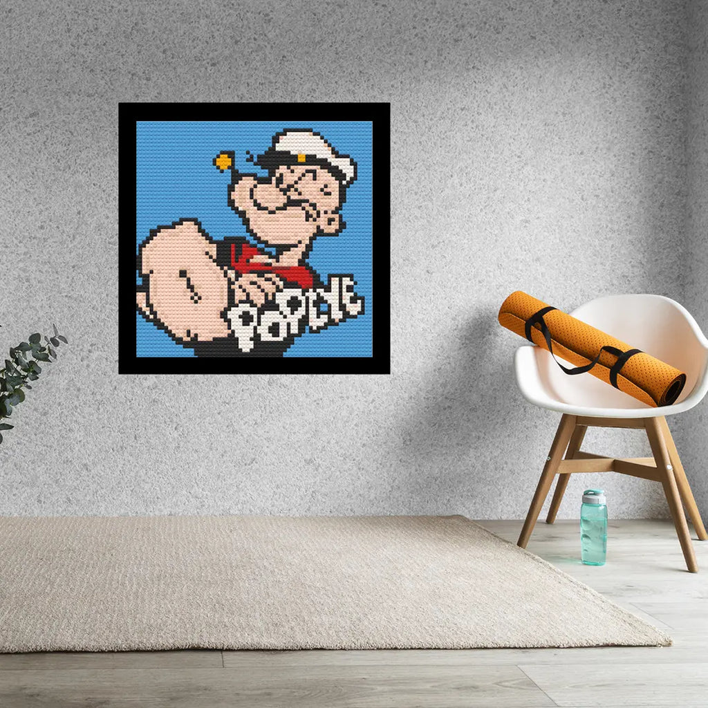 Popeye  Home Decor Bricked Mosaic Portrait 20x20 Memobrick
