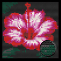 Rose-Mallow-Home-Decoration-Bricked-Mosaic-Portrait-16x16