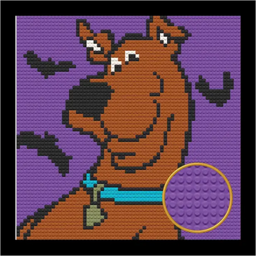 SCOOBY DOO BRICKED MOSAIC PORTRAIT 20X20 Memobrick