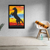 Wild Horse at Sunset Brick Mosaic Art Kit - 20x30 in DIY Wall Decor — photo 2