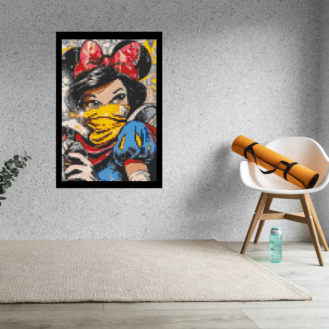 Snow White Bricked Mosaic Home Decor 20x30" Memobrick