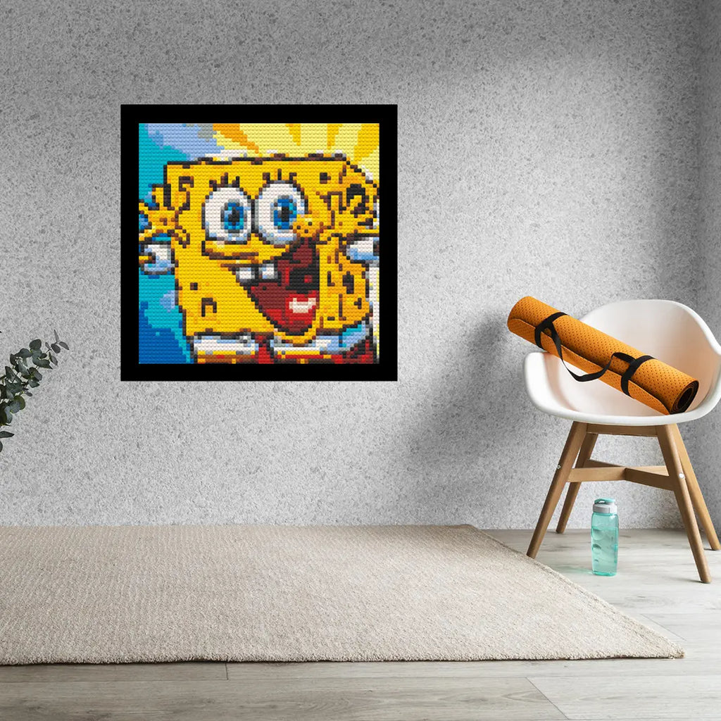 Spongebob  Home Decor Bricked Mosaic Portrait 20x20 Memobrick