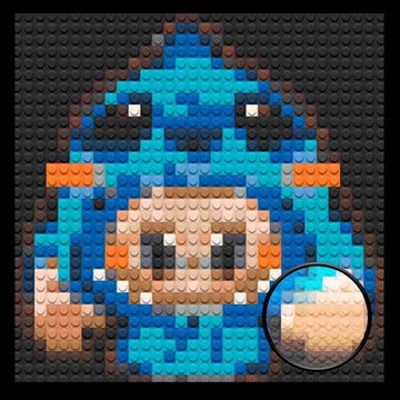 Stitch Labubu Home decoration Bricked Mosaic Portrait 10x10