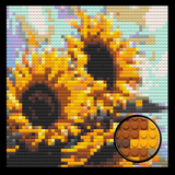 Sunflowers Home decoration Bricked Mosaic Portrait 16x16" — photo 1