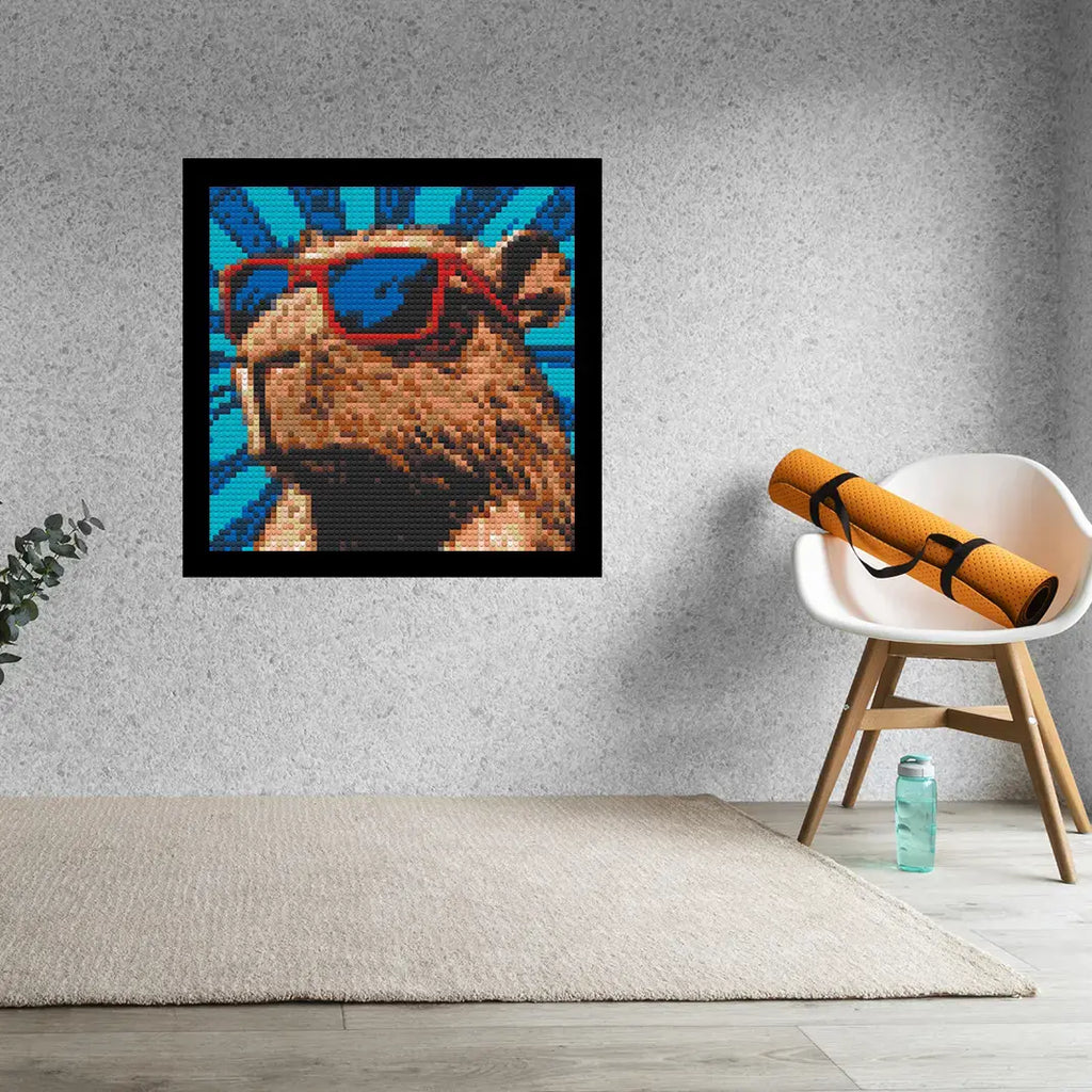 Swag Capybara  Home Decor Bricked Mosaic Portrait 20x20 - Memobrick