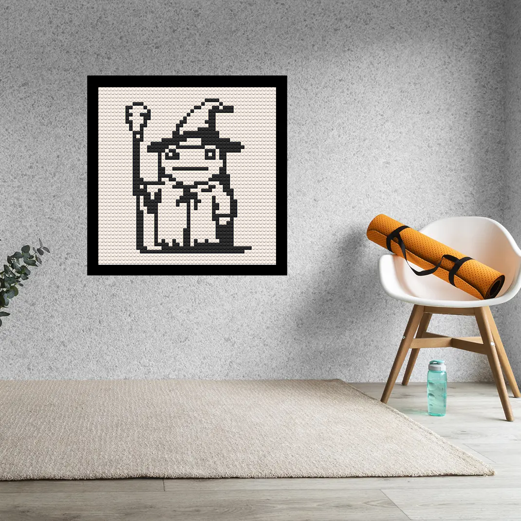 Wizard-Frog-Home-Decoration-Bricked-Mosaic-Portrait-16x16