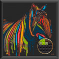 Bricked Mosaic 30x30" Colorful Zebra Art - Memobrick