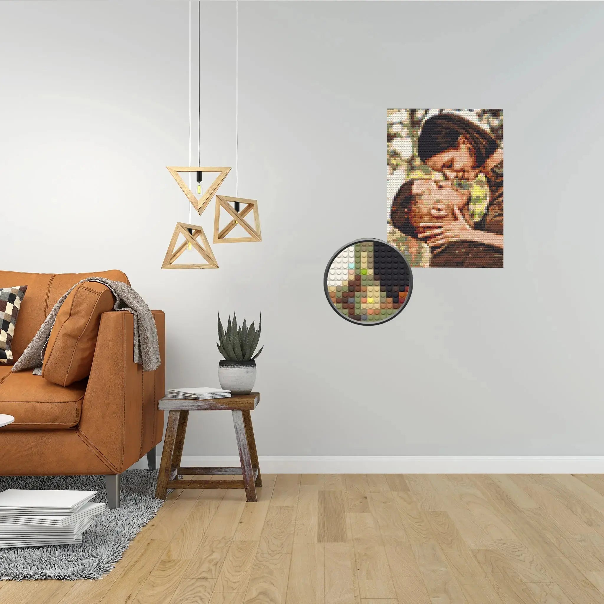 Custom Bricked Mosaic Portrait 20x30" - Memobrick