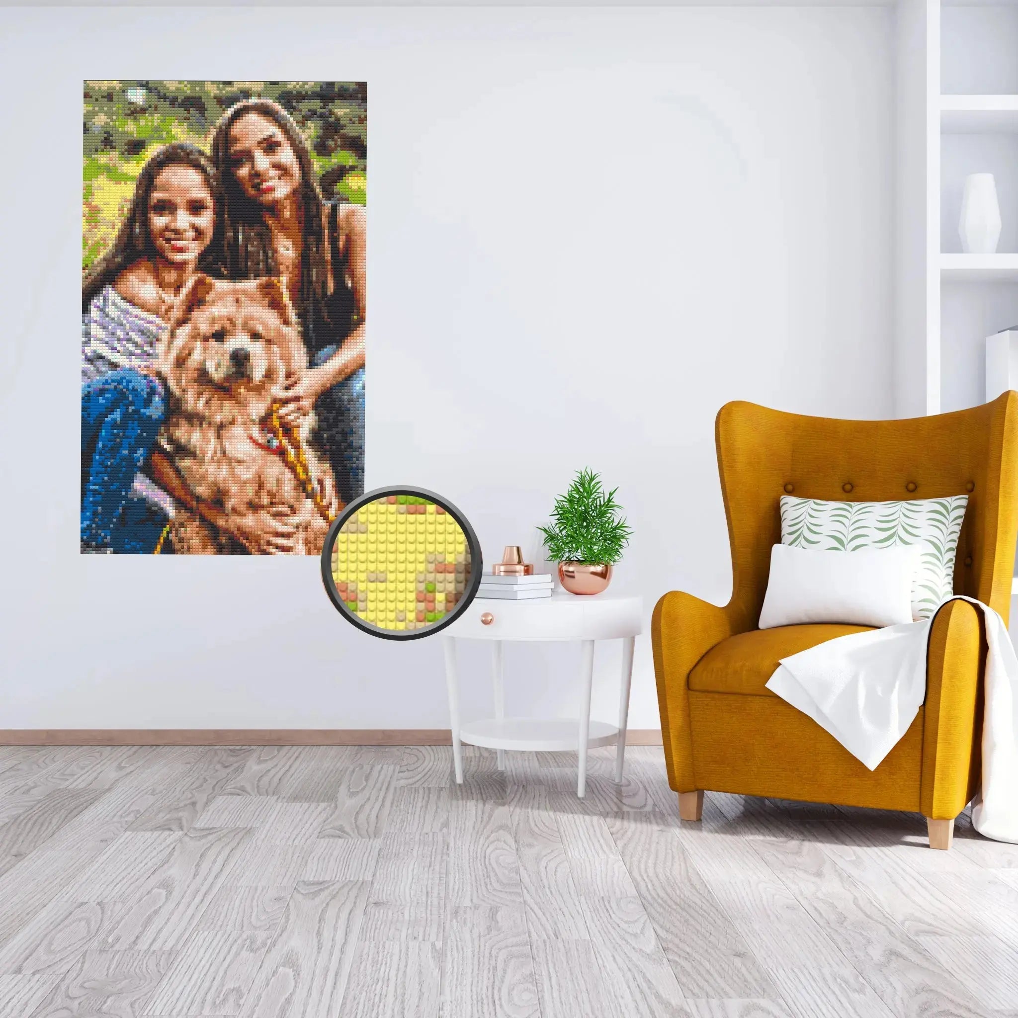 Custom Bricked Mosaic Portrait 30x50" - Memobrick