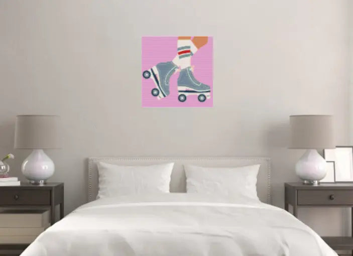 Bricked Mosaic 30x30" Roller skate Art - Memobrick