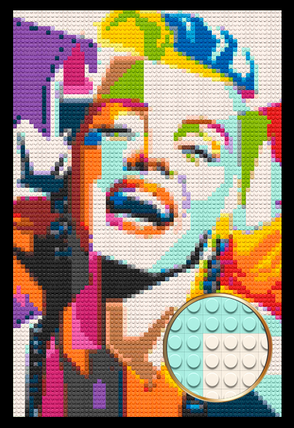  Personalized Mosaic Portrait Custom Building Kit