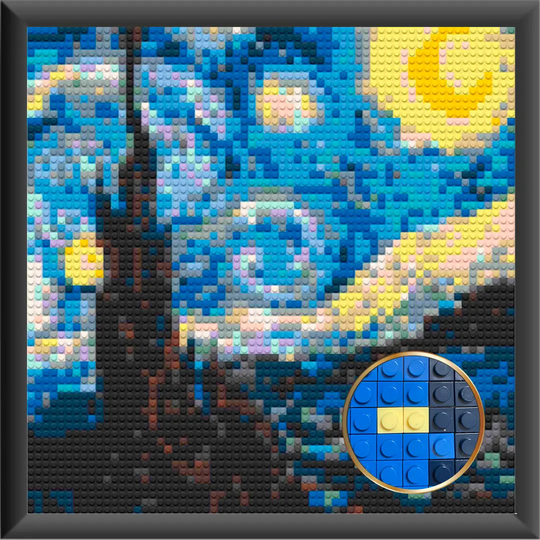 Bricked Mosaic 20x20" the starry Night - Memobrick