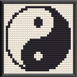 Yin and Yang Brick Mosaic Art Kit - 10x10 in DIY Wall Decor — photo 1